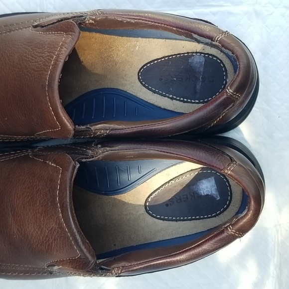 Dockers Men's Agent Brown Leather Slip-On Shoes 90-8228 Size 8M - Picture 5 of 9